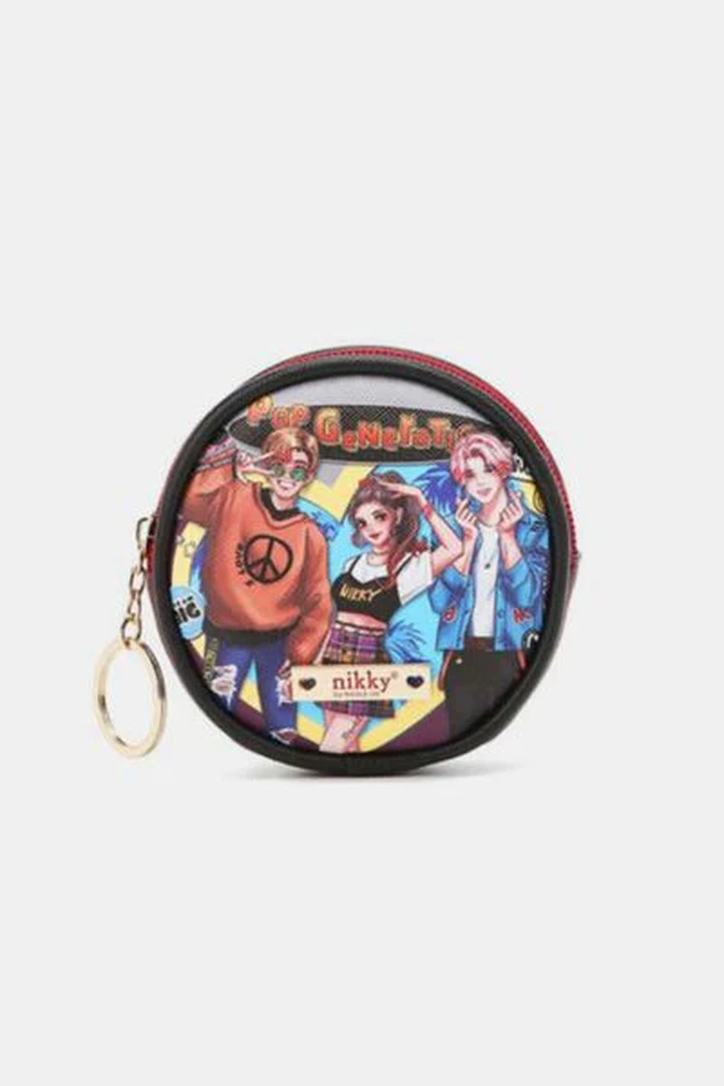 Nicole Lee USA Keychain round Coin Purse